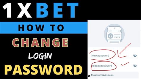 1xbet change password